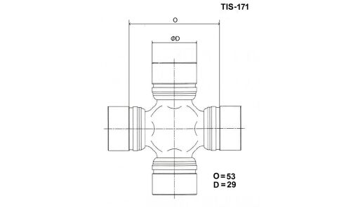 Крестовина карданного вала Toyo, арт. TIS-171