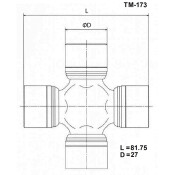 Крестовина карданного вала Toyo, арт. TM-173
