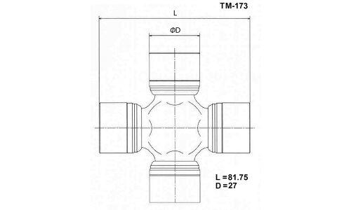 Крестовина карданного вала Toyo, арт. TM-173