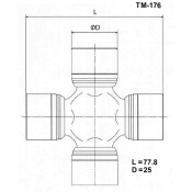Крестовина карданного вала Toyo, арт. TM-176