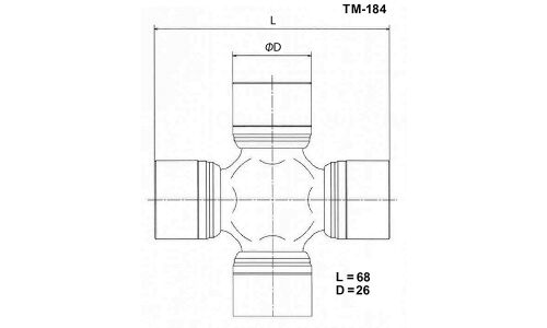 Крестовина карданного вала Toyo, арт. TM-184