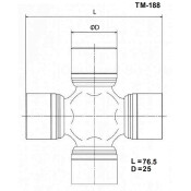 Крестовина карданного вала Toyo, арт. TM-188
