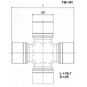 Крестовина карданного вала Toyo, арт. TM-191