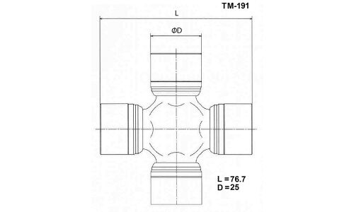 Крестовина карданного вала Toyo, арт. TM-191