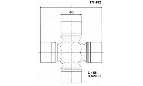 Крестовина карданного вала Toyo, арт. TM-192