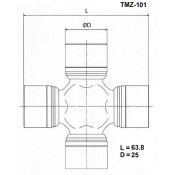 Крестовина карданного вала Toyo, арт. TMZ-101