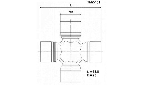 Крестовина карданного вала Toyo, арт. TMZ-101