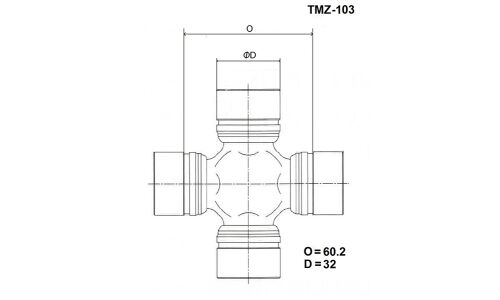 Крестовина карданного вала Toyo, арт. TMZ-103