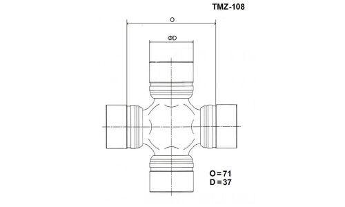 Крестовина карданного вала Toyo, арт. TMZ-108