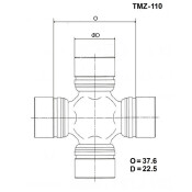 Крестовина карданного вала Toyo, арт. TMZ-110