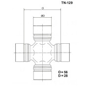 Крестовина карданного вала Toyo, арт. TN-129
