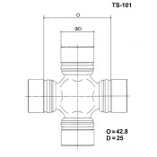 Крестовина карданного вала Toyo, арт. TS-101
