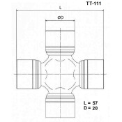 Крестовина карданного вала Toyo, арт. TT-111
