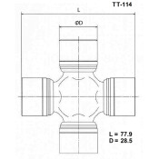 Крестовина карданного вала Toyo, арт. TT-114