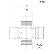 Крестовина карданного вала Toyo, арт. TT-120