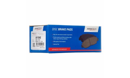 Колодки тормозные дисковые Avantech, передние, комплект на ось (4 шт), арт. AV1040
