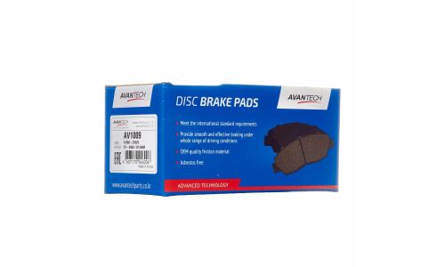 Колодки тормозные дисковые Avantech, передние, комплект на ось (4 шт), арт. AV1009
