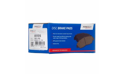 Колодки тормозные дисковые Avantech, задние, комплект на ось (4 шт), арт. AV1016