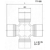 Крестовина карданного вала Toyo, арт. TT-125