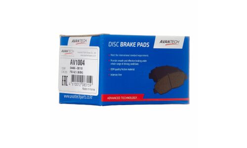 Колодки тормозные дисковые Avantech с противоскрипными пластинами, комплект на ось (4 шт), арт. AV1004