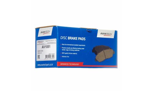 Колодки тормозные дисковые Avantech, передние, комплект на ось (4 шт), арт. AV1051