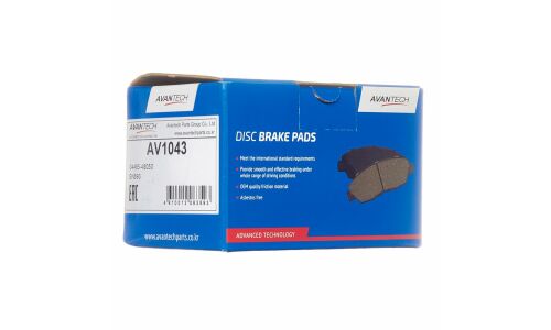 Колодки тормозные дисковые Avantech, передние, комплект на ось (4 шт), арт. AV1043