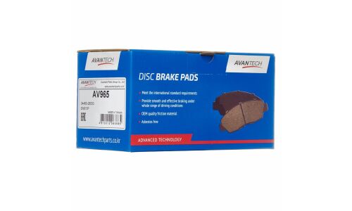 Колодки тормозные дисковые Avantech, передние, комплект на ось (4 шт), арт. AV965