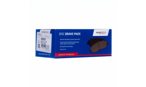 Колодки тормозные дисковые Avantech, передние, комплект на ось (4 шт), арт. AV579