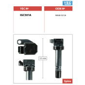 Катушка зажигания YEC, арт. IGC501A Катушка зажигания YEC, арт. IGC501A