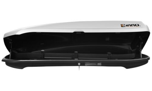 Автобокс на крышу INNO New Shadow 16, пластиковый, 440л, 2000х810х340мм, крепление Memory Mount, двустороннее открывание, цвет серебристый матовый, арт. BRA1260U6