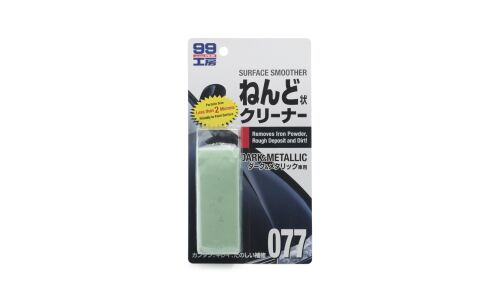 Очиститель кузова (абразивная глина) Soft 99 Surface Smoother, от следов насекомых и гудрона, для подготовки перед нанесением жидкого стекла, для тёмных автомобилей, брикет 150г, арт. 09077