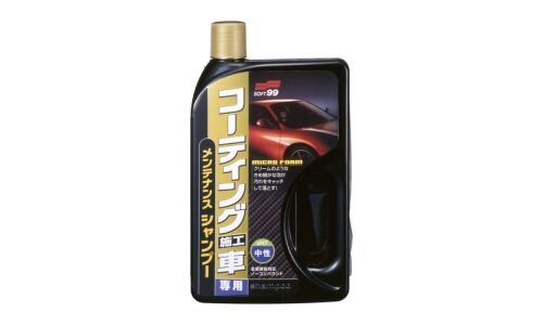 Автошампунь Soft 99 Maintenance Shampoo, для ручной мойки, с воском, безопасен для покрытий и полиролей, бутылка 750мл (+губка), арт. 04265