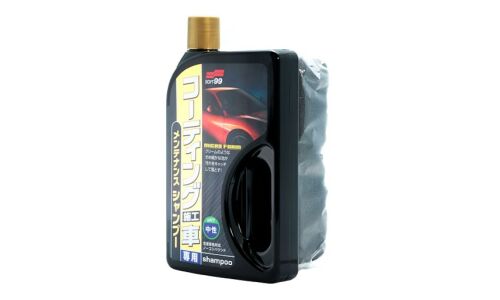 Автошампунь Soft 99 Maintenance Shampoo, для ручной мойки, с воском, безопасен для покрытий и полиролей, бутылка 750мл (+губка), арт. 04265