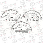 Колодки тормозные барабанные Avantech, комплект на ось (4 шт), арт. AVS0210