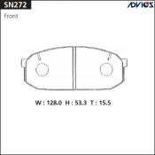 Колодки тормозные дисковые Sumitomo, комплект на ось (4 шт), арт. SN272