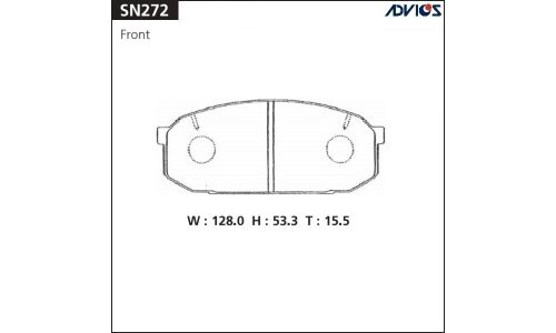Колодки тормозные дисковые Sumitomo, комплект на ось (4 шт), арт. SN272