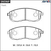 Колодки тормозные дисковые Advics передние, комплект на ось (4 шт), арт. SN596P