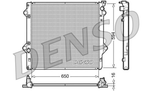 Радиатор системы охлаждения двигателя Denso, арт. DRM50036