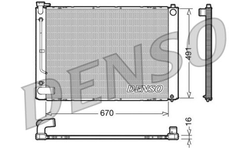 Радиатор системы охлаждения двигателя Denso, арт. DRM50055