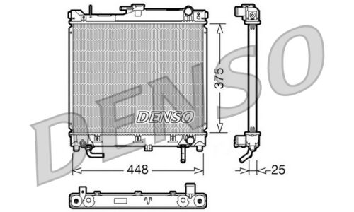 Радиатор системы охлаждения двигателя Denso, арт. DRM47003