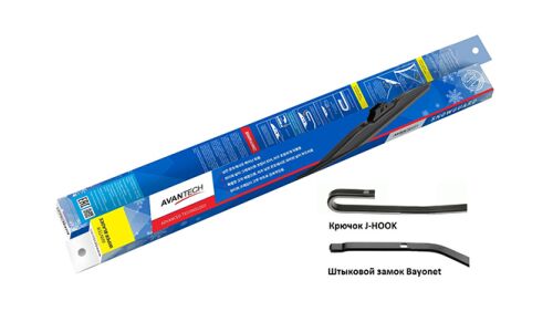 Щётка стеклоочистителя Avantech Snowguard 300мм (12") каркасная, зимняя, крепления J-Hook, Bayonet, 1 шт, арт. S-12