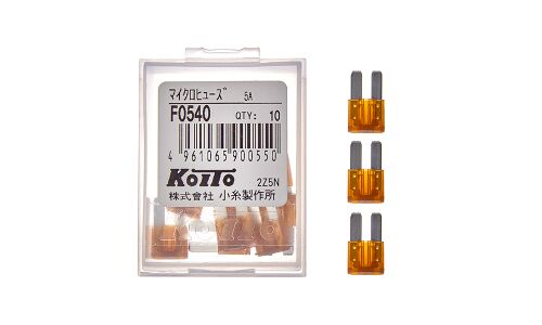 Предохранитель автомобильный Koito, флажковый, микро (MICRO2 FR02), светло-коричневый, 5А, комплект 10 шт, арт. F0540