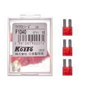 Предохранитель автомобильный Koito, флажковый, микро (MICRO2 FR02), красный, 10А, комплект 10 шт, арт. F1040