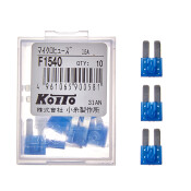 Предохранитель автомобильный Koito, флажковый, микро (MICRO2 FR02), синий, 15А, комплект 10 шт, арт. F1540