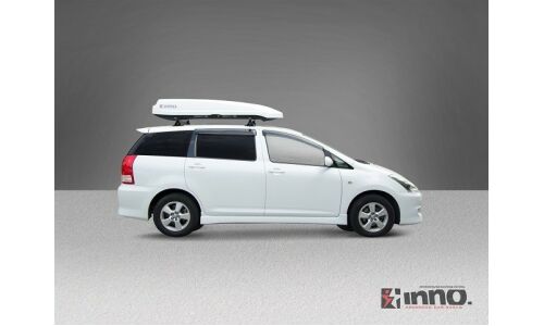 Автобокс на крышу INNO New Shadow 16, пластиковый, 440л, 2000х810х340мм, крепление Memory Mount, двустороннее открывание, цвет белый глянцевый, арт. BRA1250U1