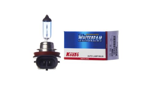 Лампа галогенная Koito Whitebeam H8 (PGJ19-1, T11), 12В, 35Вт (соответствует 70Вт), 4000К, 1 шт, арт. 0758W