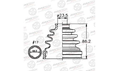 Пыльник привода Avantech, арт. BD0228