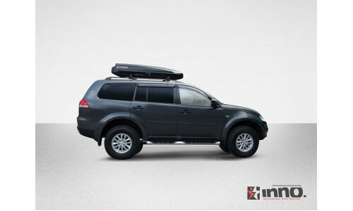 Автобокс на крышу INNO New Shadow 14, пластиковый, 400л, 1800x830x340мм, крепление Quick Mount, двустороннее открывание, цвет чёрный матовый, арт. BRA1460U5