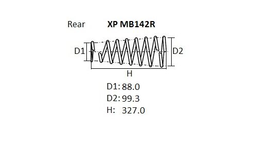 Пружина подвески NHK, задняя, арт. XP MB142R