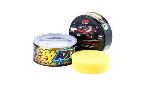 Полироль кузова Soft 99 Water Block Wax, с водоотталкивающим эффектом, усиливает блеска, для тёмных автомобилей, банка 300г, арт. 00347